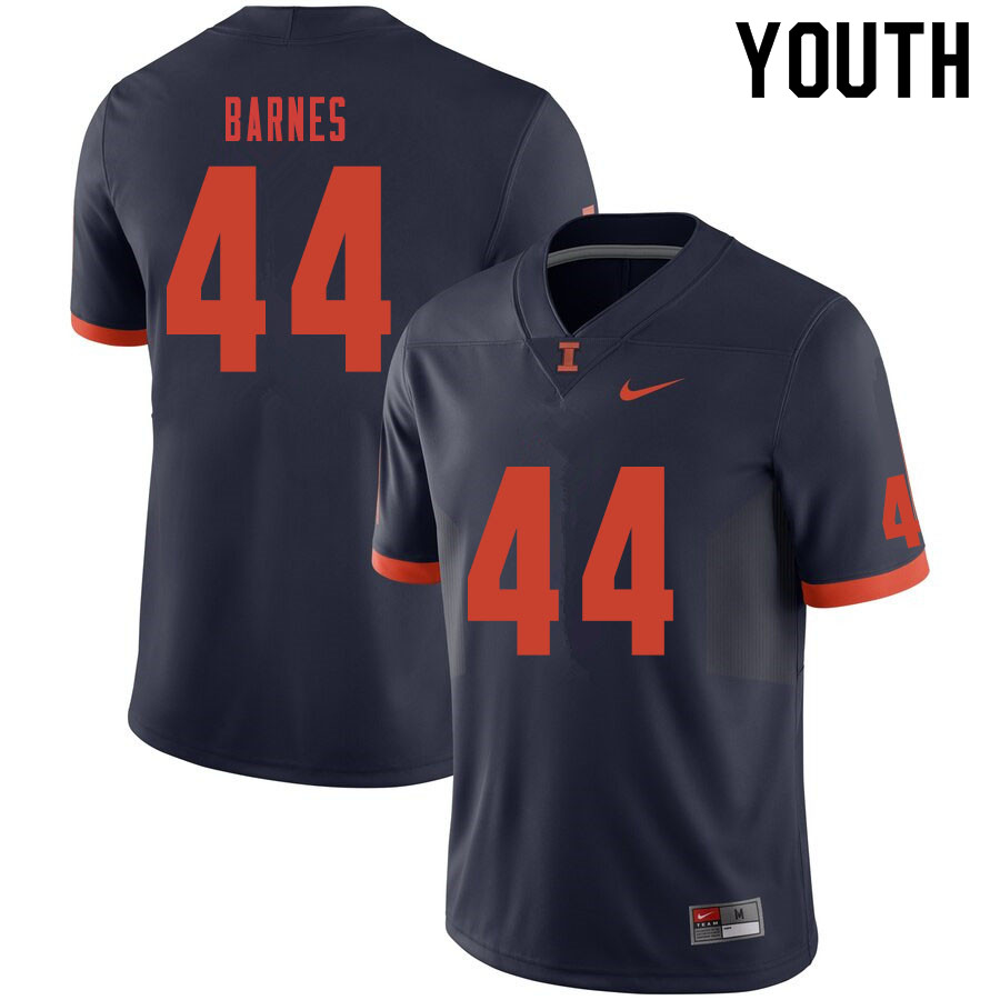 Youth #44 Tarique Barnes Illinois Fighting Illini College Football Jerseys Sale-Navy